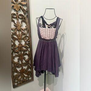 Altar'd State Charcoal Gray and White Dress/Tunic